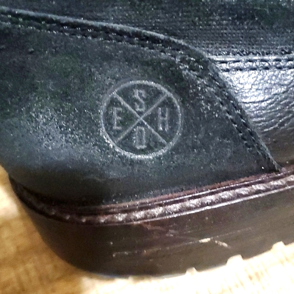 BullBoxer Men's Waylon Black Leather Lace-Up Side-Zip Boots Sz 8 - Picture 3 of 12